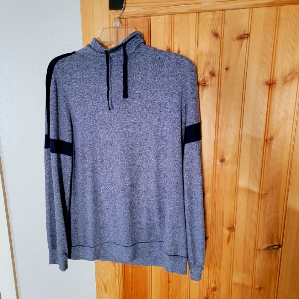 Blue athletic sweater